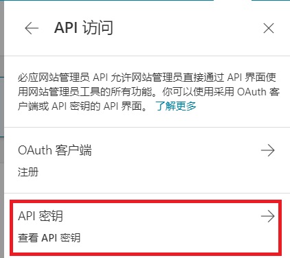 API 访问界面